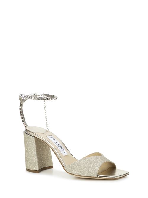 Sandali Saeda BlockHeel 85 JIMMY CHOO | SAEDA SANDALBH 85 GJPLATINUM ICE/CRYSTAL